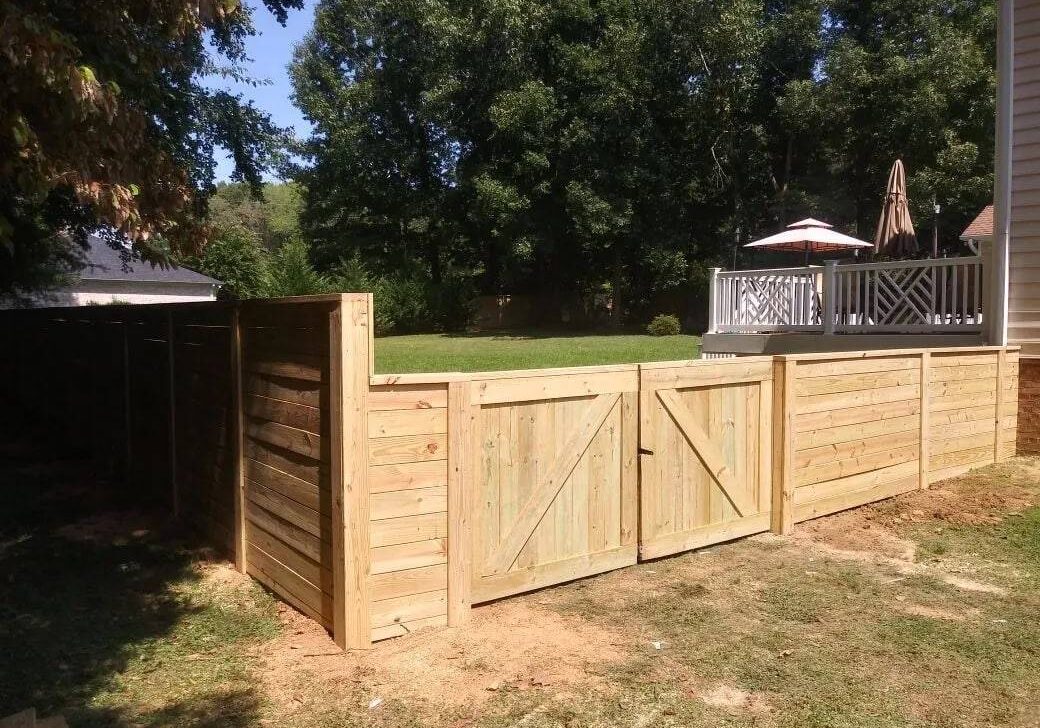 Wooden fence